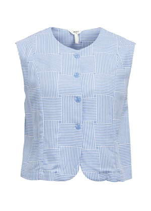 Aya sl vest White/Cornflower Blue Object 
